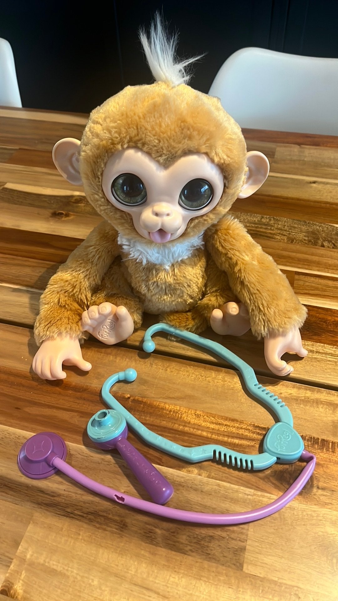 FurReal Zandi Het Zieke Aapje - Interactieve Knuffel, Gebruikt, Overige merken, Ophalen of Verzenden, Interactief