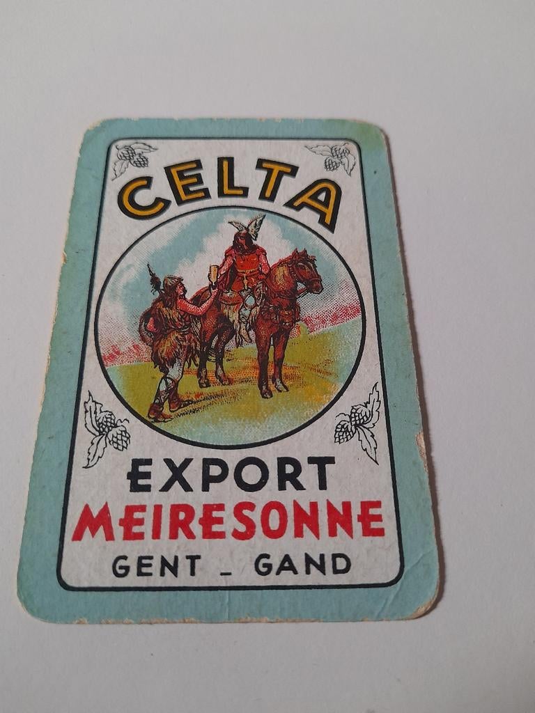 Speelkaart celta pils meiresonne gent, Verzamelen, Ophalen of Verzenden