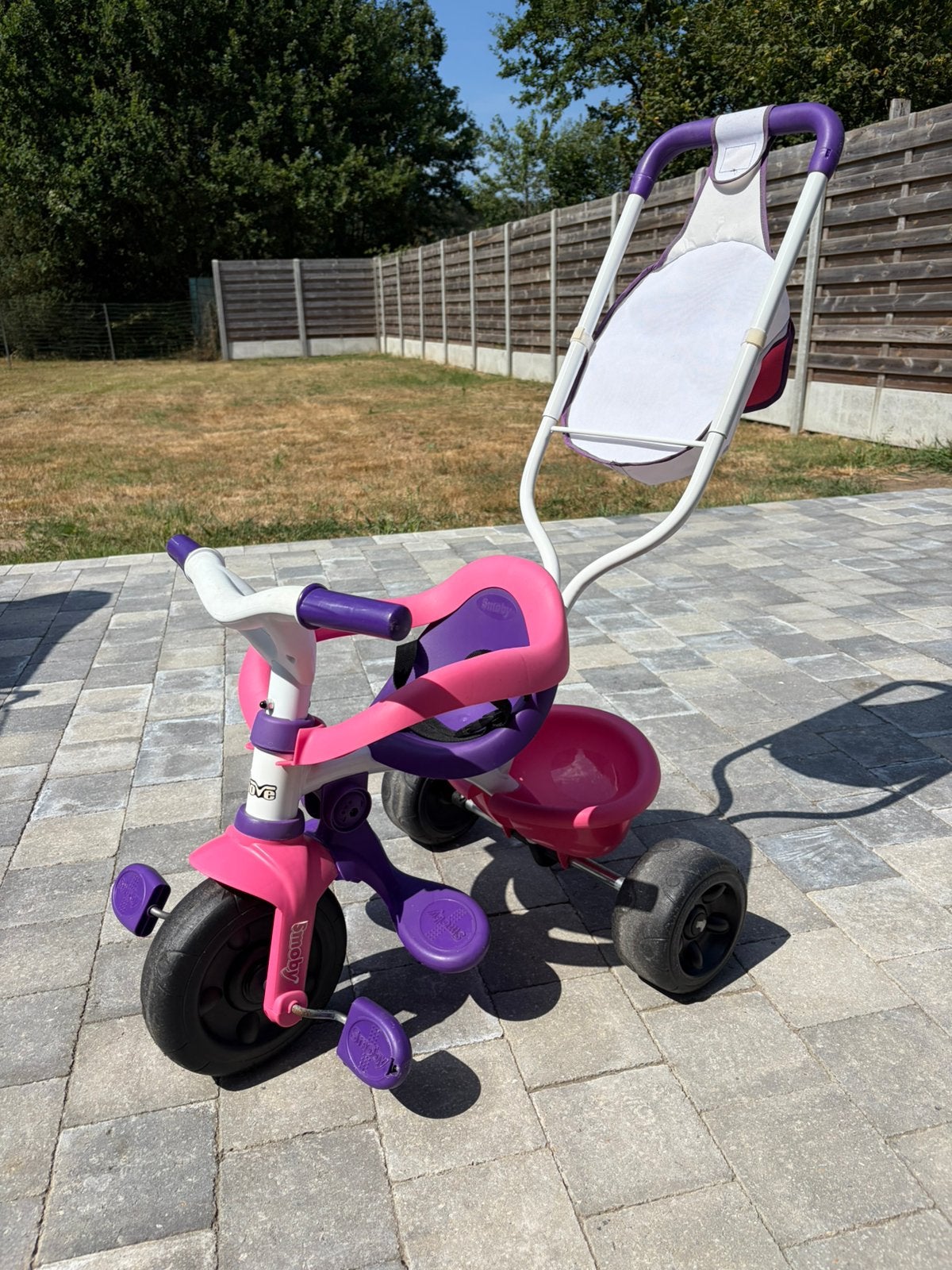 Smoby driewieler, Kinderen en Baby's, Speelgoed | Buiten | Voertuigen en Loopfietsen, Ophalen, Gebruikt, Trapvoertuig