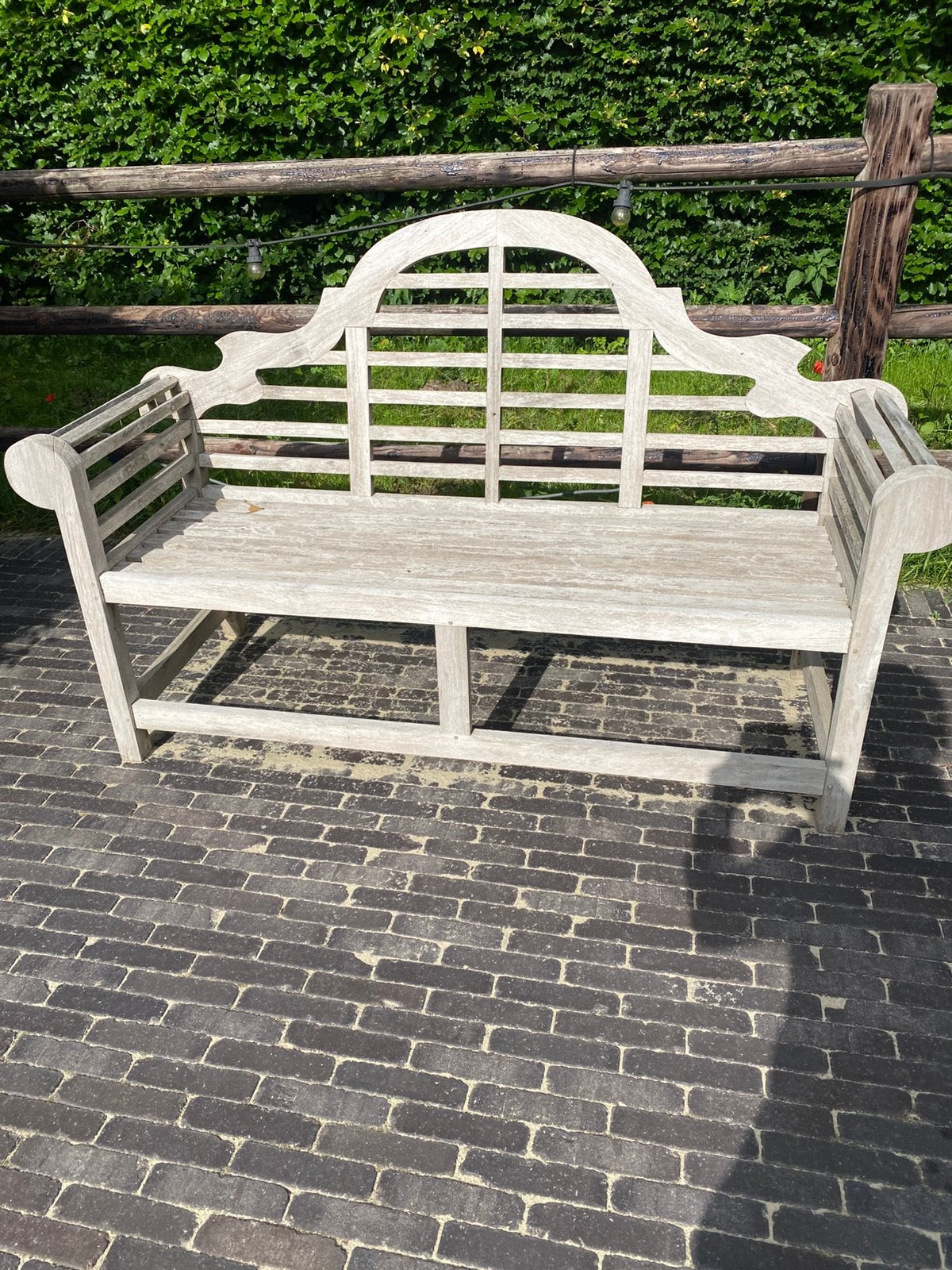 Tuinbank marlboro teak, Ophalen, Zo goed als nieuw