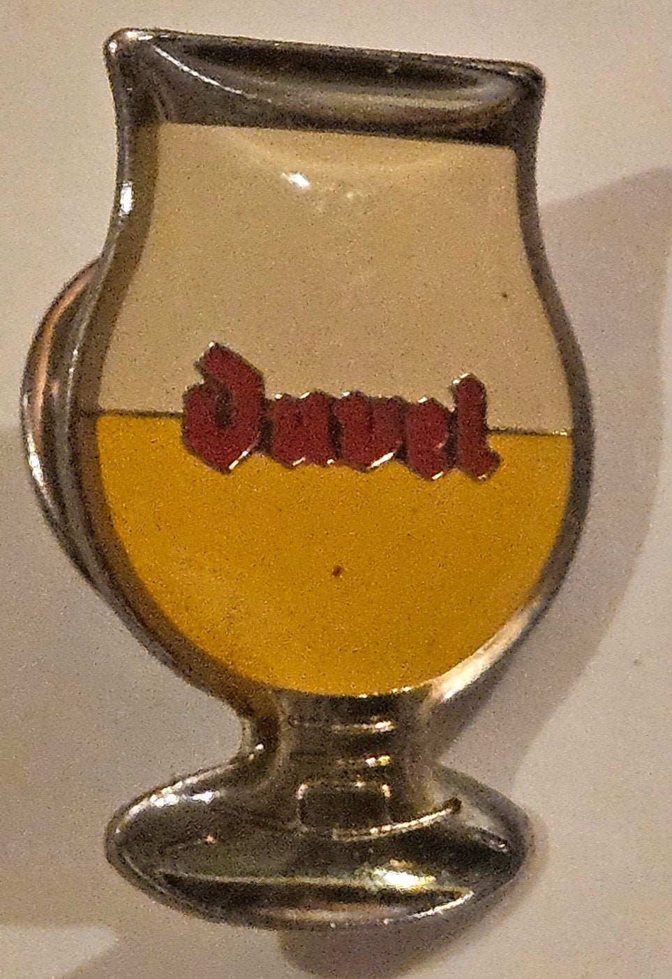 Verre à bière vintage Duvel Pin, Collections, Enlèvement ou Envoi