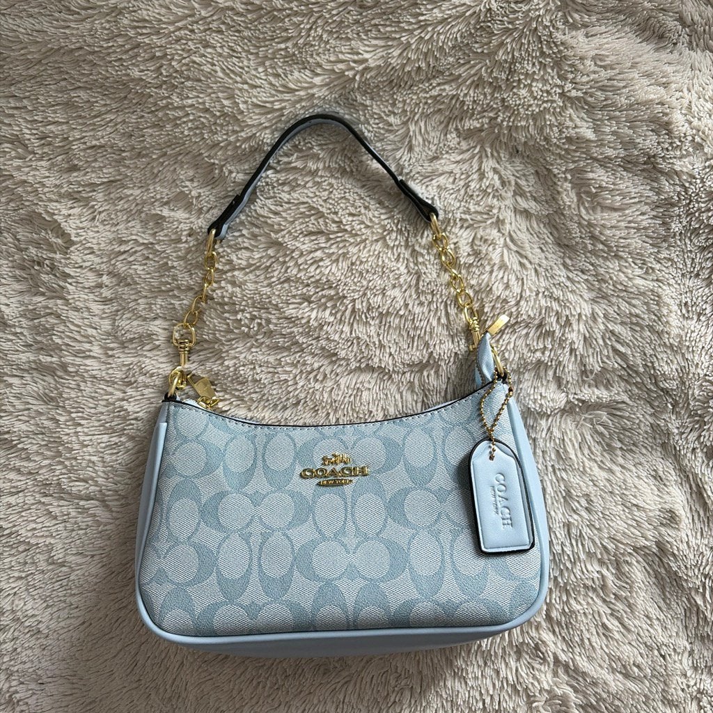 Lichtblauwe coachtas, Ophalen, Nieuw, Blauw