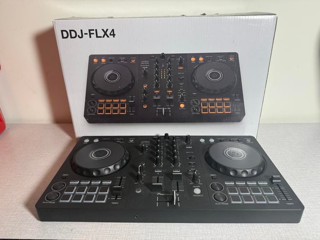 Pioneer DDJ-FLX4 + kabel, Ophalen of Verzenden, Zo goed als nieuw, Pioneer
