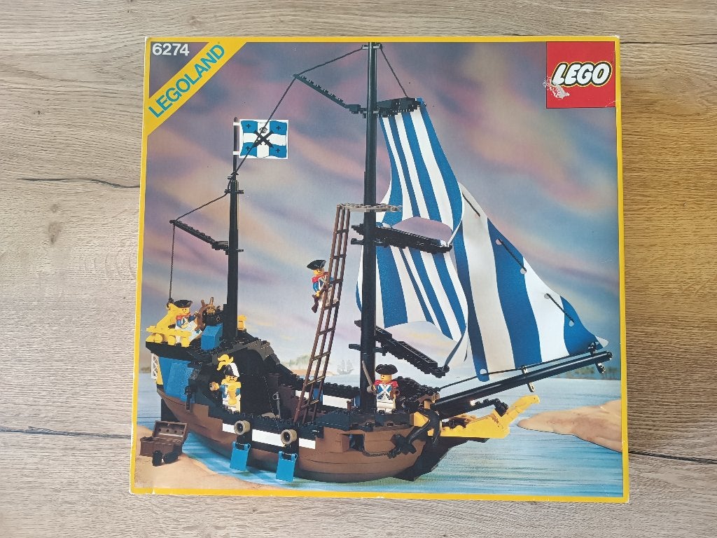 Lego Pirates 6274 - Caribbean Clipper (1989), Ensemble complet, Pirates, Enlèvement, Utilisé