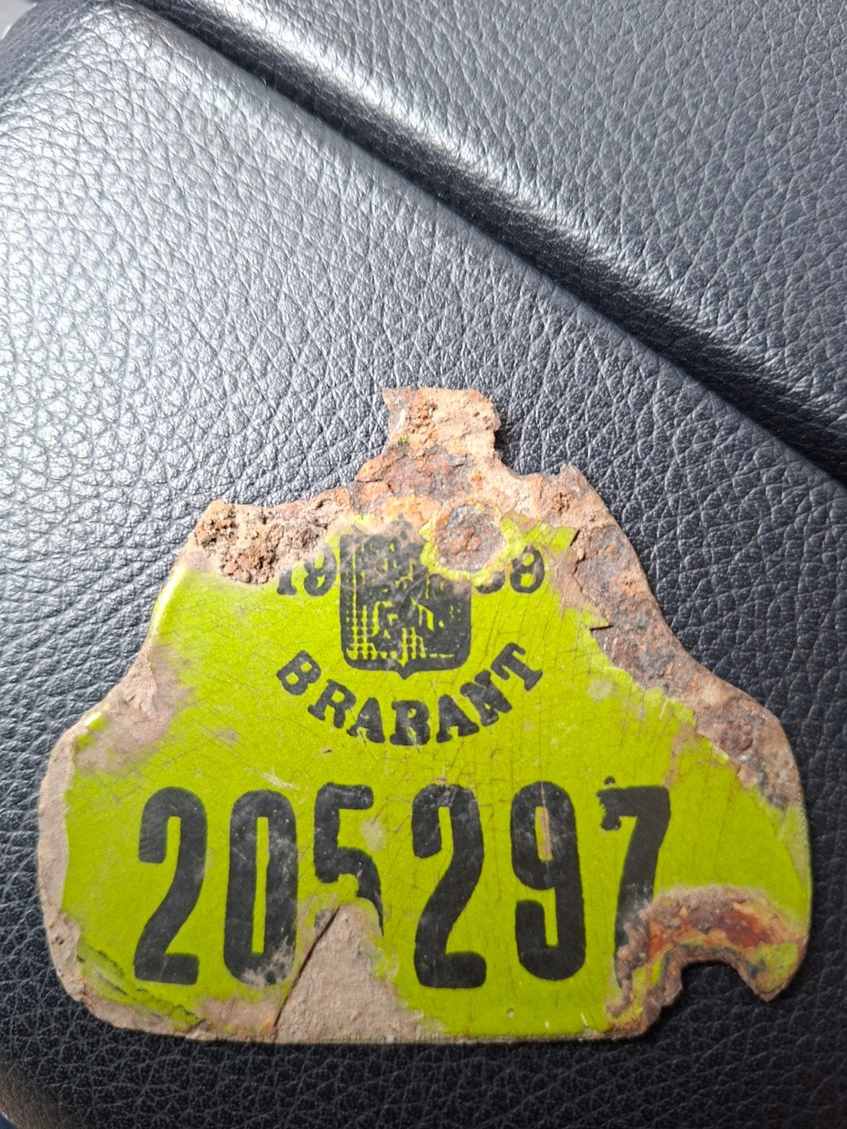 plaque vélo Brabant émaillée 20ie s., Enlèvement
