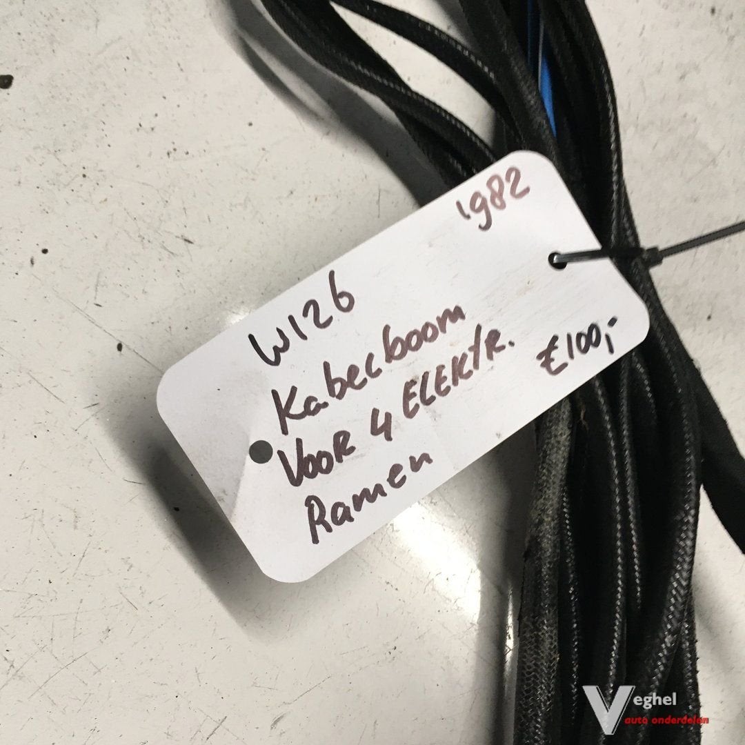 Mercedes W126 1982   Kabelboom tbv 4 elektrische ramen, -, Utilisé, -, -