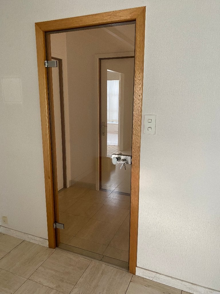 glazen binnen deur +houten kader, Porte intérieure, Verre, Enlèvement, Utilisé