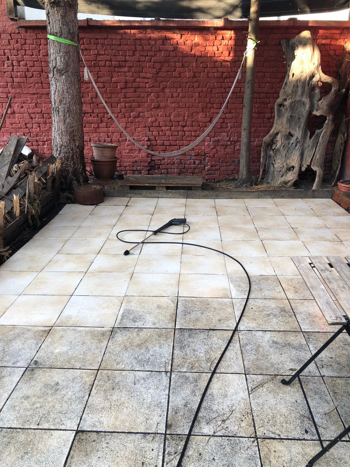 terrastegels 17m3, Ophalen, Gebruikt