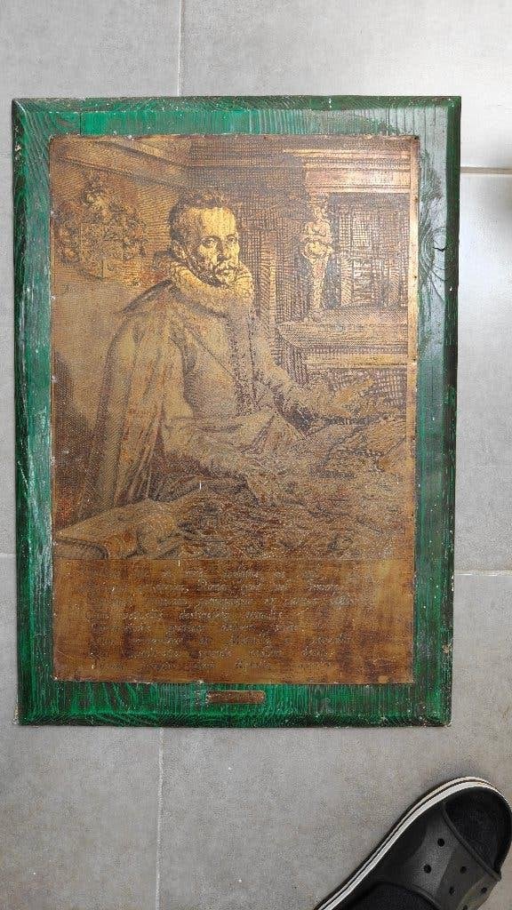 Oude gravure op koperen plaat, Enlèvement