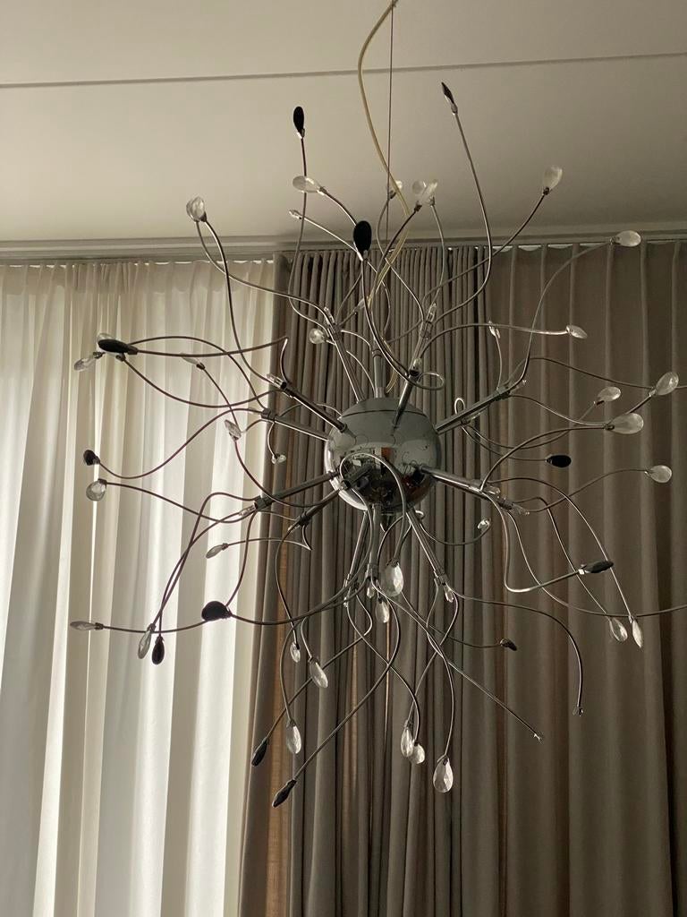 Luster, Huis en Inrichting, Lampen | Kroonluchters, Ophalen, Gebruikt, Metaal, Moderne