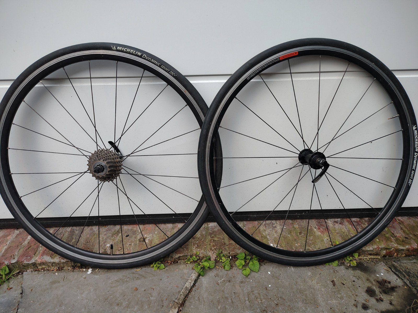 Paire de roues pour vélo de course avec casette Shimano 10v, Enlèvement, Utilisé, Aluminium, Racefiets