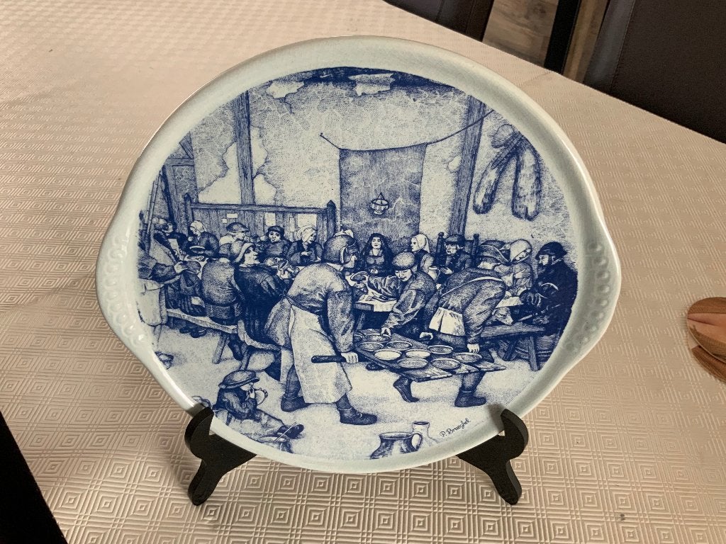 Schotel/ dienblad Delfts blauw, Antiek en Kunst, Ophalen