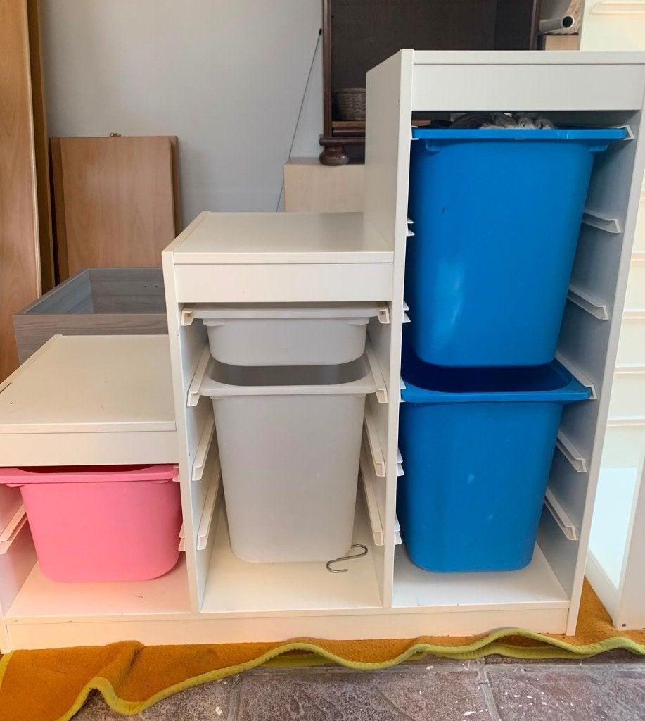 opbergkast (met dozen), Huis en Inrichting, Ophalen, Gebruikt