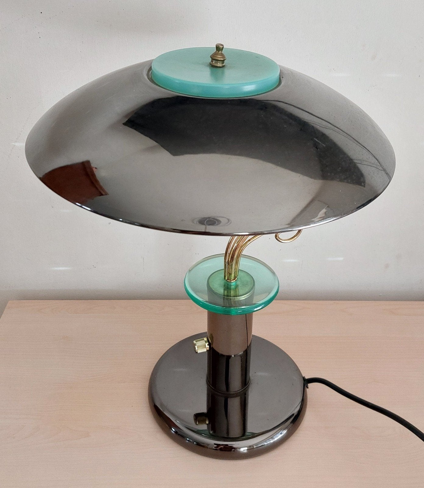 Lampe de bureau vintage Asibel, Enlèvement ou Envoi, Verre, Moins de 100 cm, Utilisé