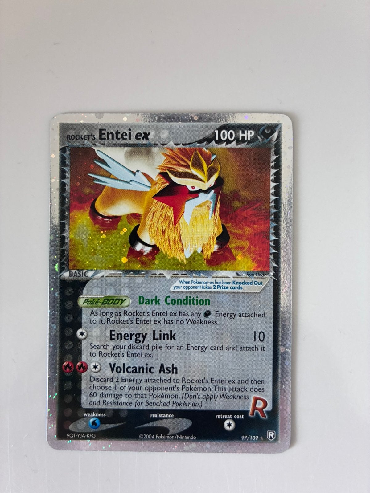 Rocket entei ex holo, Hobby en Vrije tijd, Verzamelkaartspellen | Pokémon, Ophalen, Zo goed als nieuw