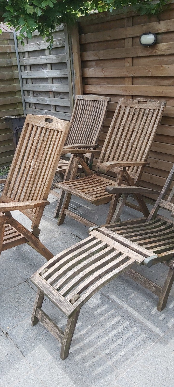 Chaises de jardin 4 pièces, Enlèvement