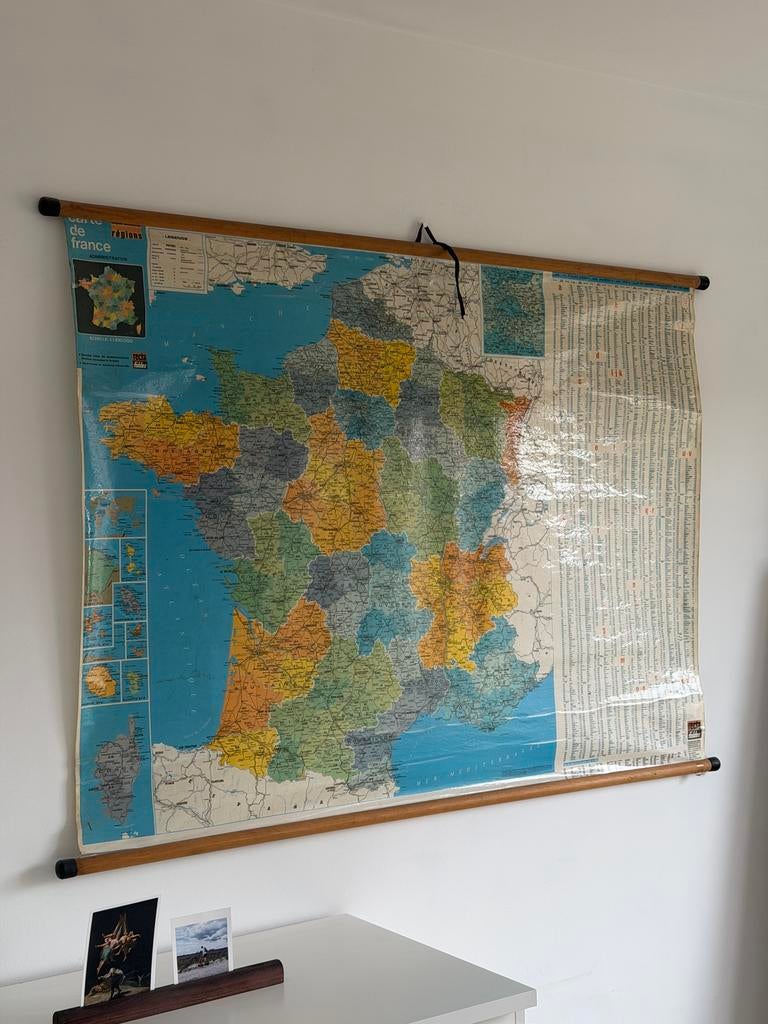 Landkaart Frankrijk, Antiek en Kunst, Antiek | Schoolplaten, Ophalen