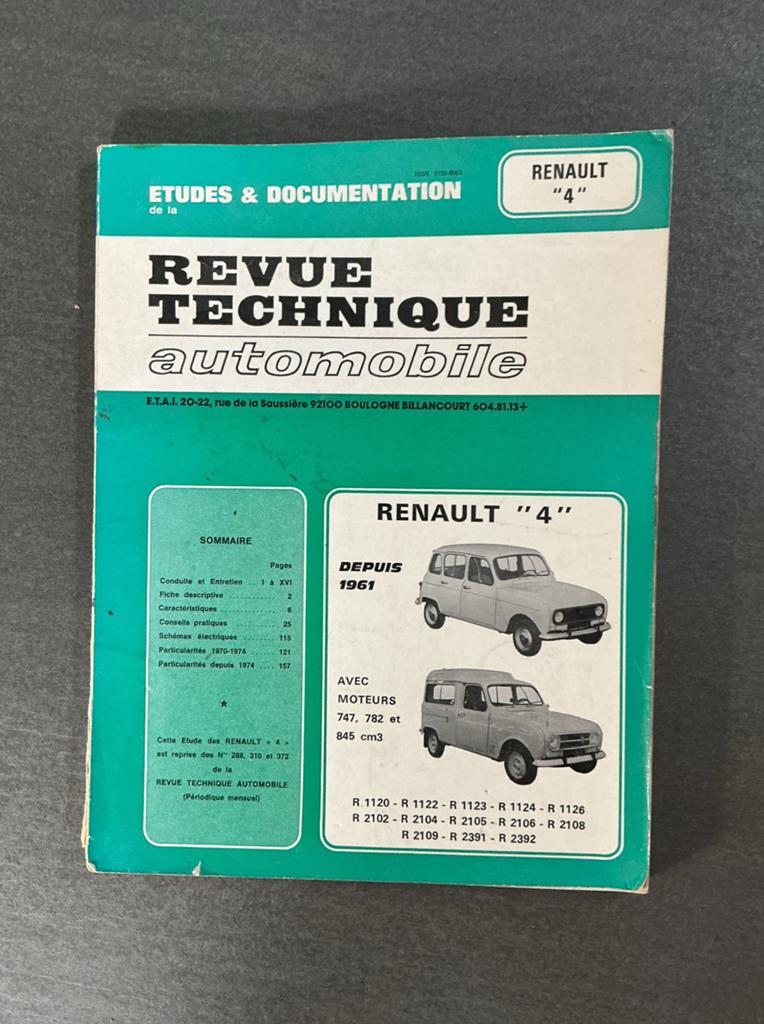 Revue Technique Automobile Renault « 4 », Enlèvement ou Envoi, Utilisé, Renault