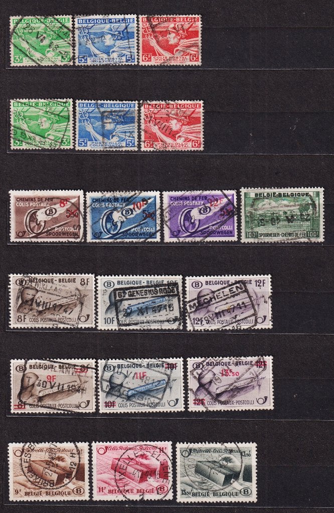 Belgique Timbres chemins de fer 1945-48 TR288-TR303 oblitéré, Timbres & Monnaies, Envoi, Affranchi, Oblitéré