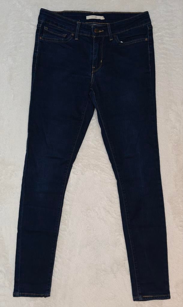 Levi’s 711 Skinny Jeans W28 L30 EU38 M Blue Stretch Denim, Verzenden, Blauw