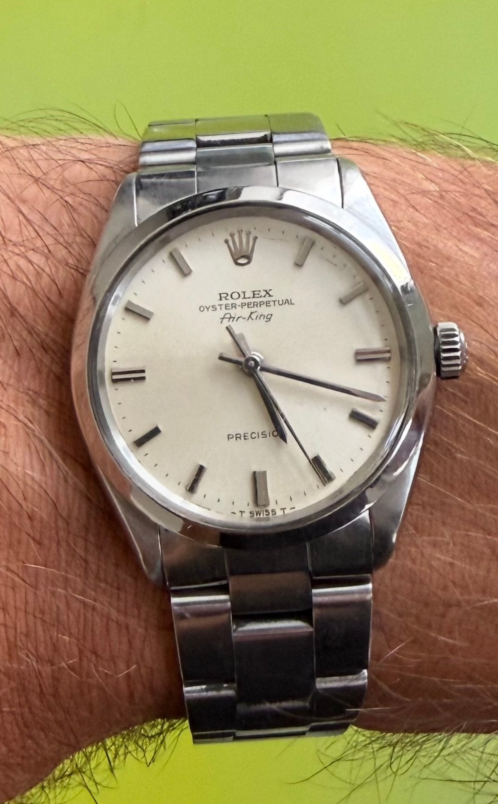 Rolex air king ref 5500, Enlèvement ou Envoi, Acier, Montre-bracelet