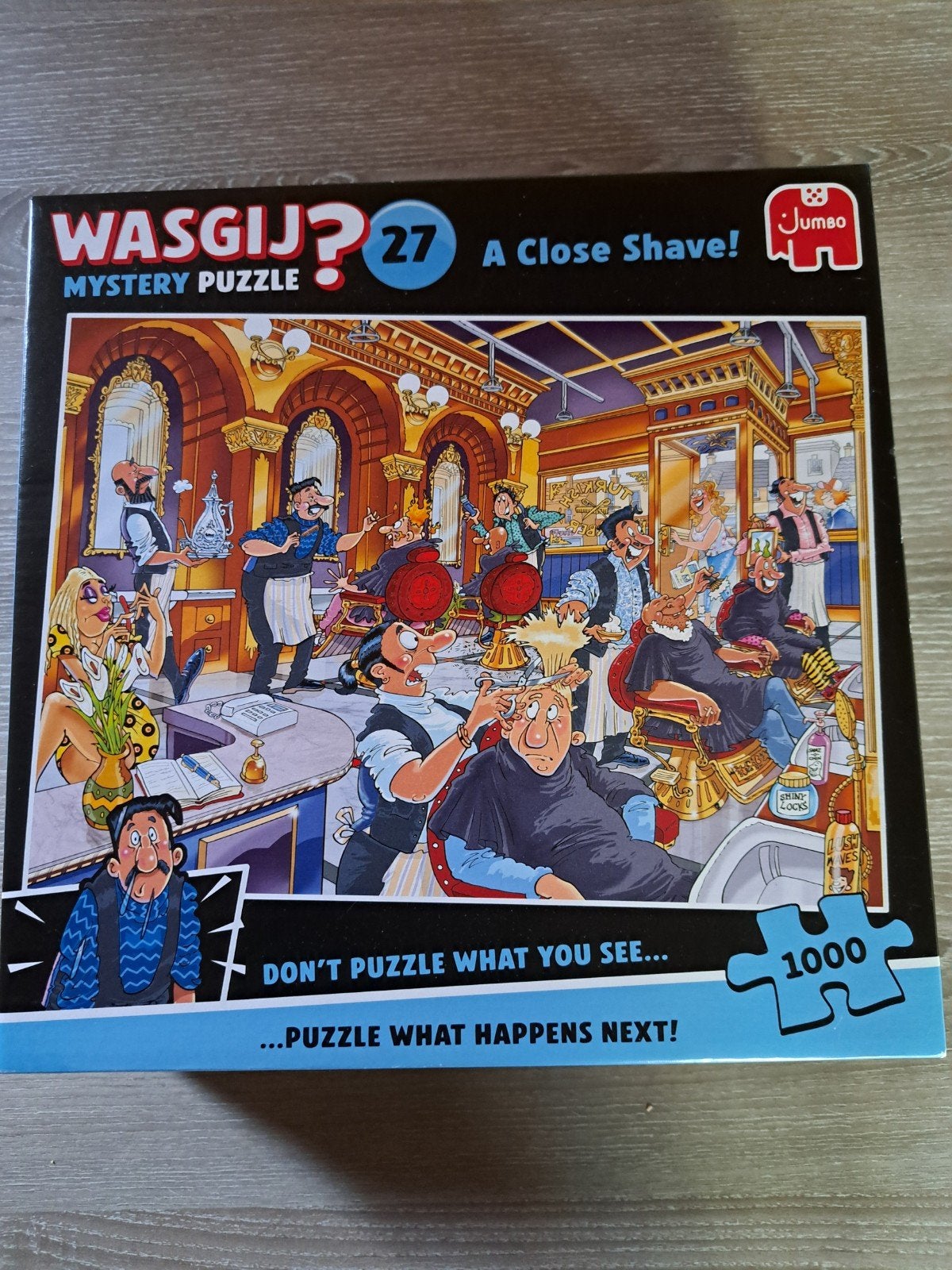 wasgij puzzel mystery 27 Vlam in de pan ! 1000 stukjes, Hobby en Vrije tijd, Ophalen of Verzenden