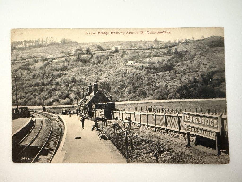 Antieke postkaart Kerne Bridge Railway Station, Verzenden, Voor 1920, Ongelopen, Engeland