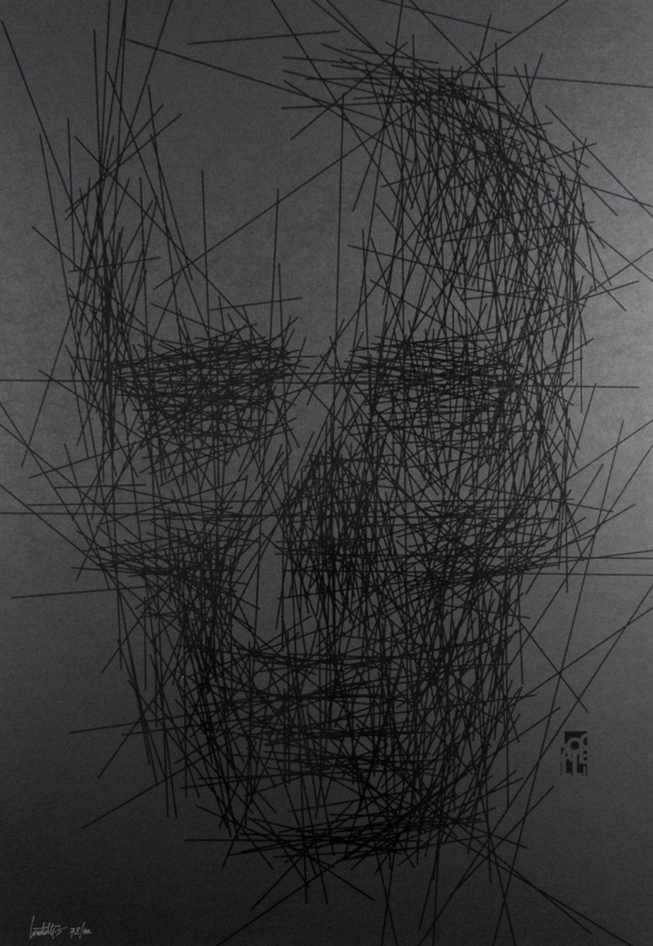 Steve locatelli scratch black, Antiquités & Art, Art | Peinture | Moderne, Enlèvement, Impression