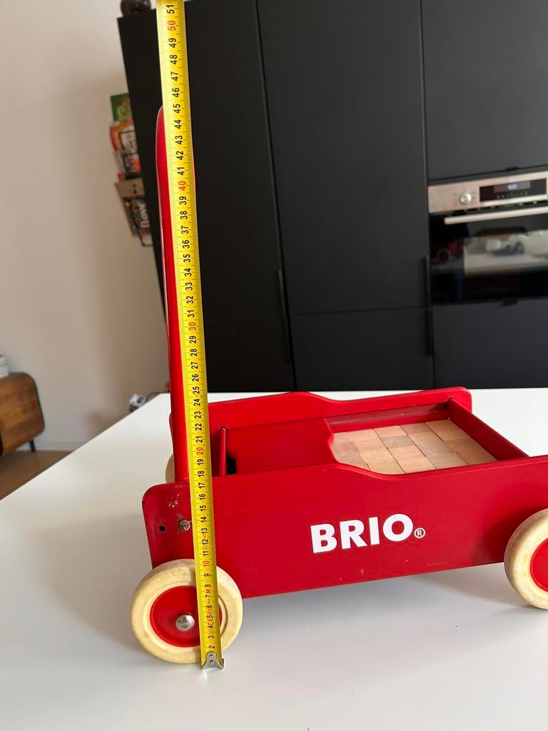 Brio loopwagentje met blokken, Ophalen, Gebruikt
