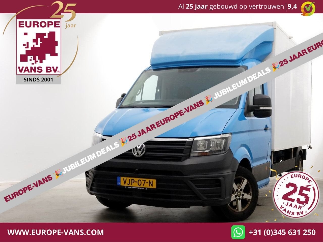Volkswagen Crafter 35 2.0 TDI E6 Bakwagen met achterdeuren 2, Auto's, Blauw, Bedrijf, ABS, 277 g/km