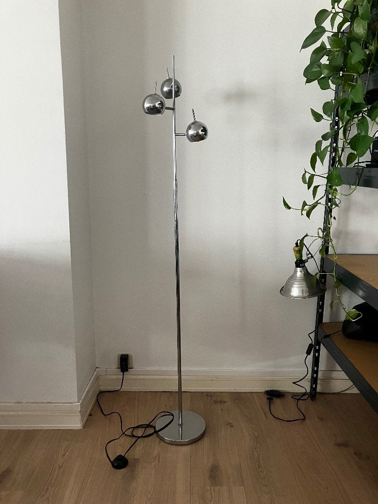 Lamp chroom space-age geinspireerd, Ophalen, Space Age | vintage, Zo goed als nieuw, Metaal