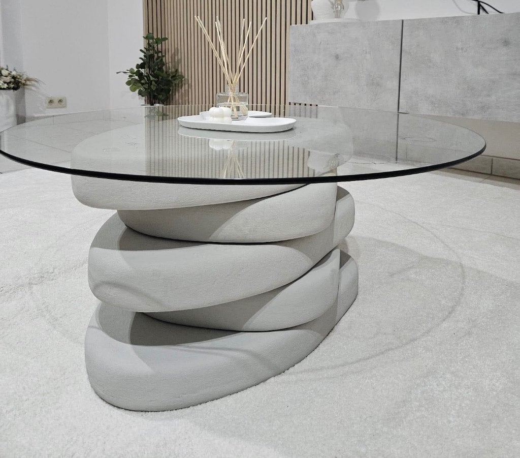 Table basse gris clair, 50 – 75, Design, Rond, 50 à 100 cm