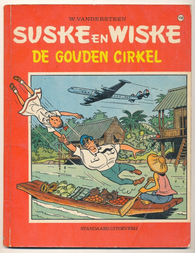 118 Suske en Wiske 1971 -  De gouden cirkel ( 1' druk ), Gelezen, Willy Vandersteen, Eén stripboek, Ophalen of Verzenden