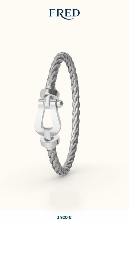 Splinternieuwe FRED Force 10 Bracelet Armband NIEUW MET DOOS, Neuf, Gris, Enlèvement ou Envoi, Acier