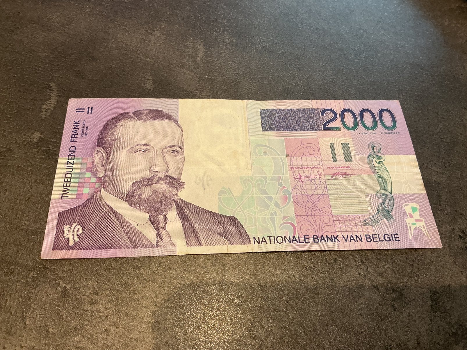 België 2000 Frank type Horta, Postzegels en Munten, Bankbiljetten | België, Ophalen of Verzenden
