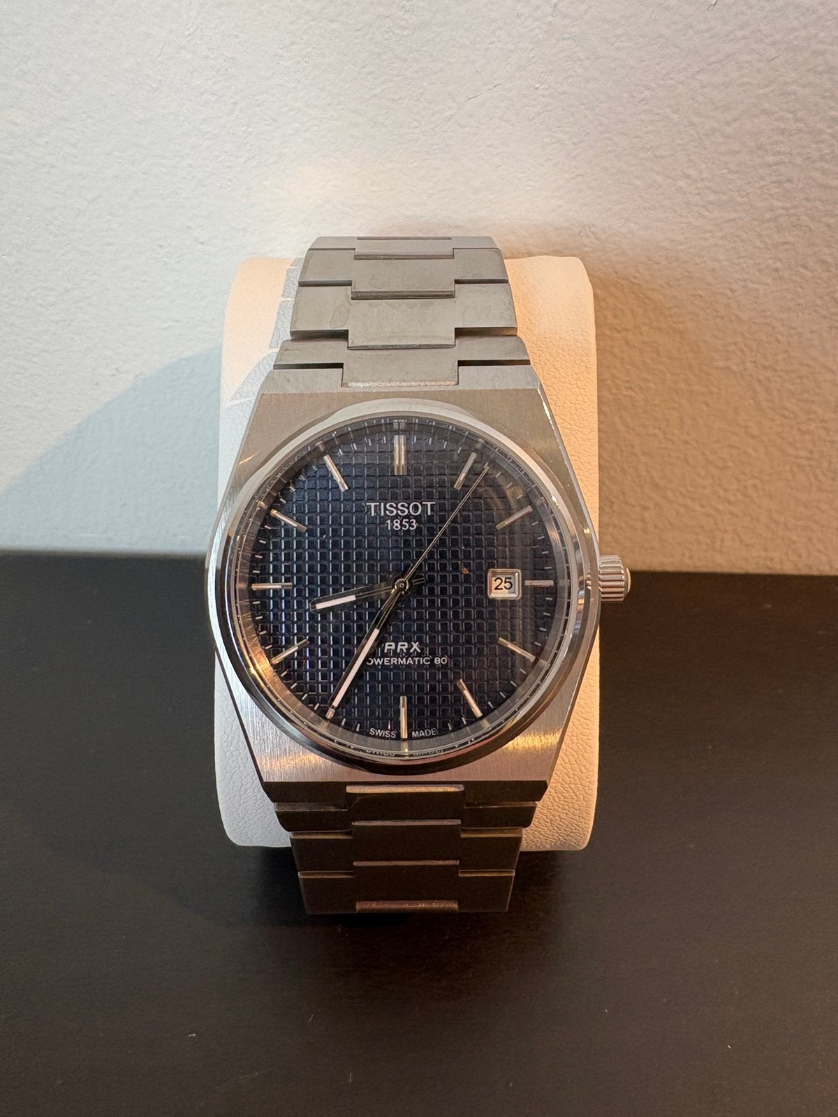 Tissot prx mechanical blue dial 40mm, Handtassen en Accessoires, Horloges | Heren, Overige merken, Staal, Staal, Verzenden
