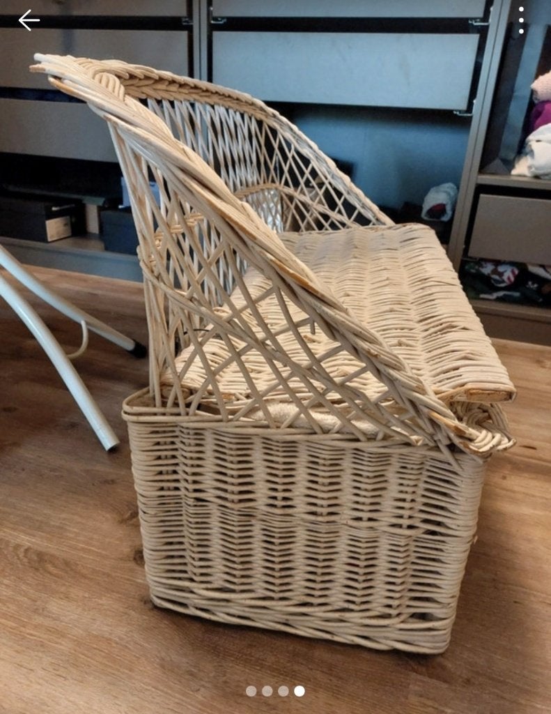Rieten bankje, Huis en Inrichting, Ophalen, Gebruikt, Rechte bank, Riet of Rotan