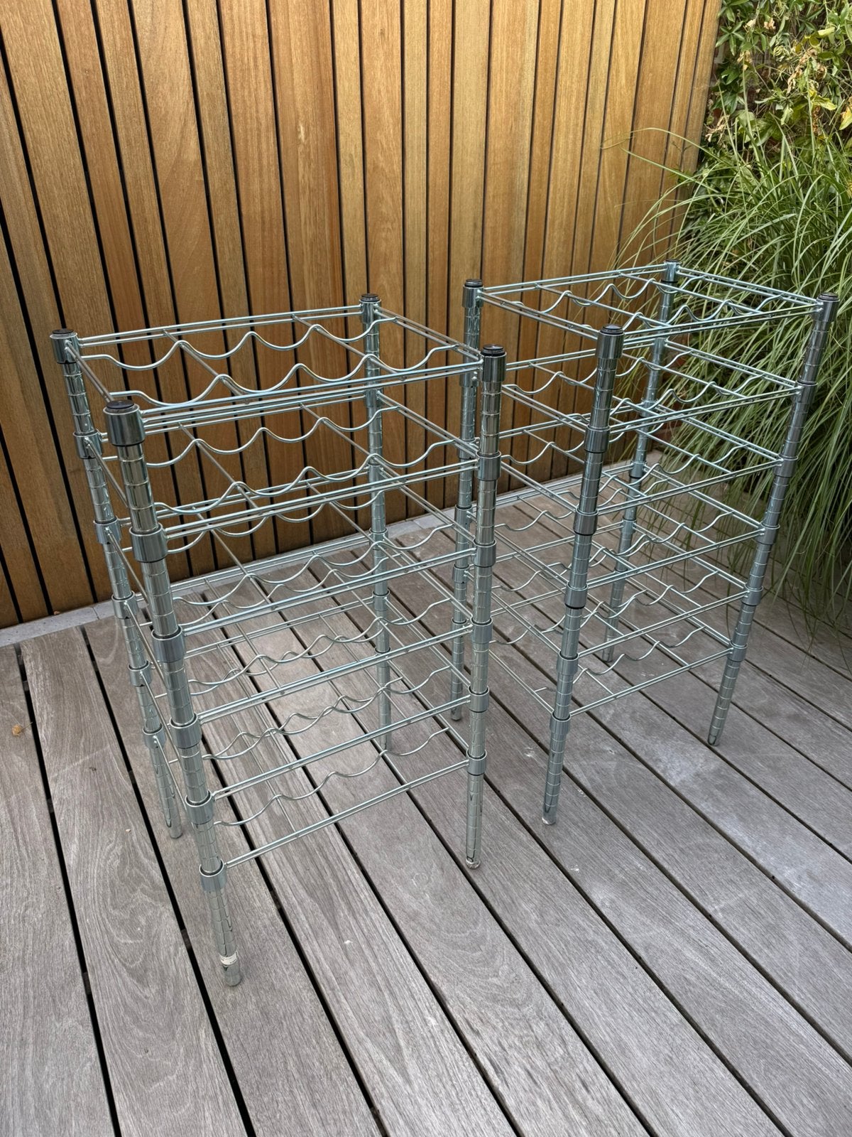 Flessenrek (2x), verzinkt, 46x36x94 cm, Huis en Inrichting, Kasten | Overige, Ophalen, Gebruikt