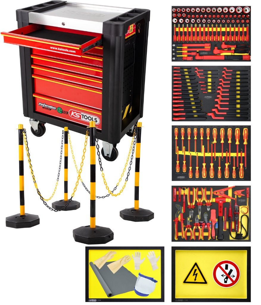 117.6155 | KS TOOLS EV e10 GEREEDSCHAPSWAGEN 164 DLG, Auto diversen, Verzenden, Nieuw