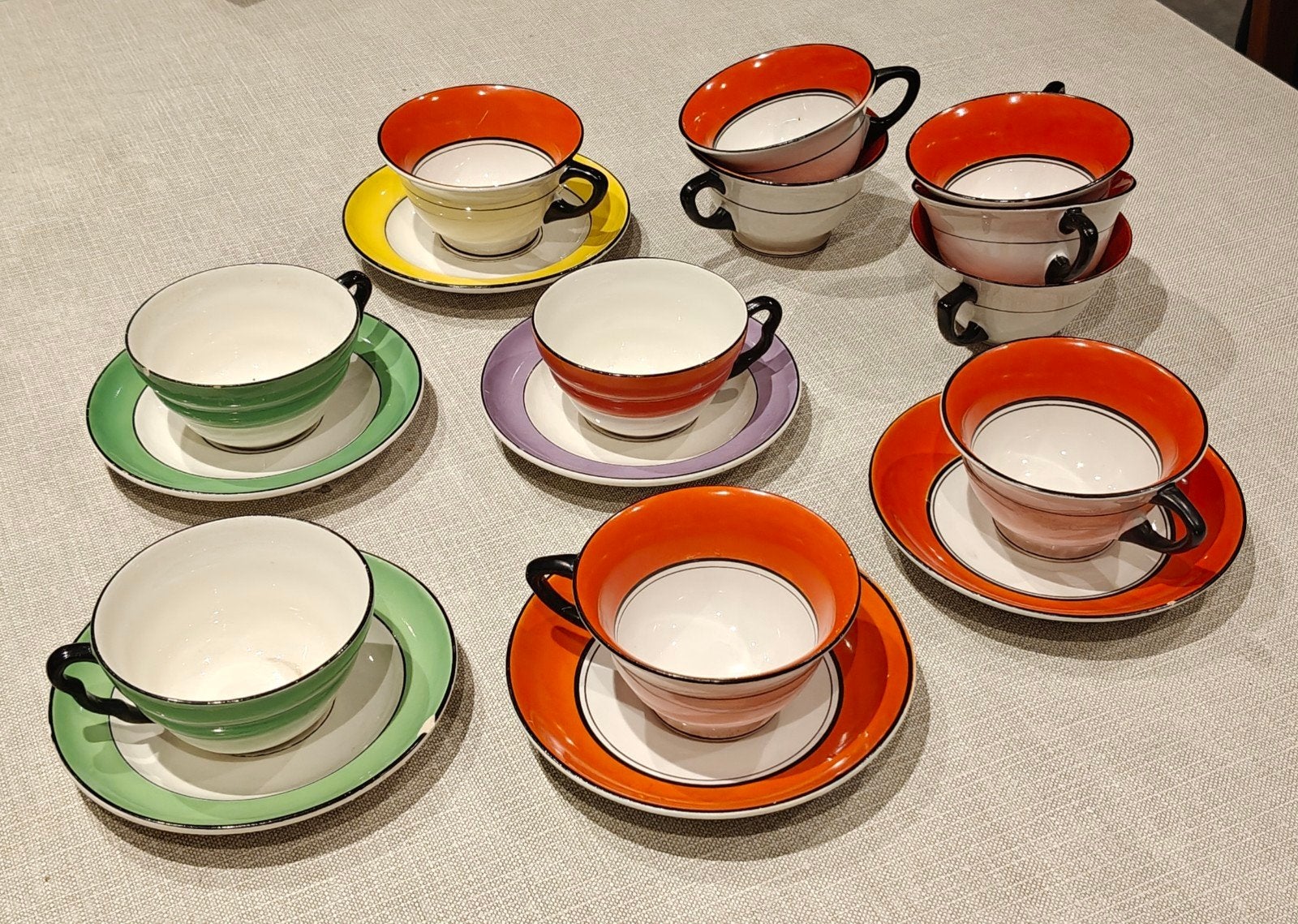 art deco koffie servies Petrus Regout, +100j oud, Antiek en Kunst, Ophalen of Verzenden