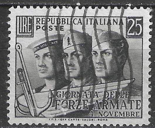 Italie 1952 - Yvert 638 - Journée de l'armée - 25 l. (ST), Timbres & Monnaies, Timbres | Europe | Italie, Envoi, Affranchi