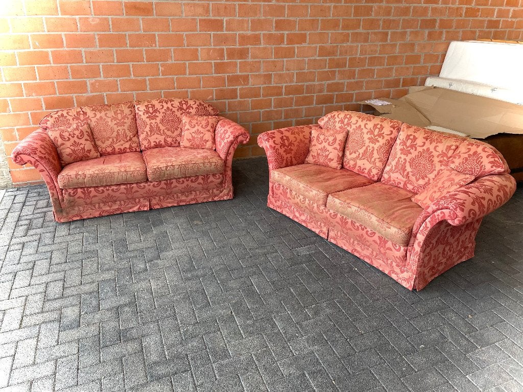 Salon in stof - losse kussens / goede staat, Huis en Inrichting, Ophalen, Gebruikt, Stof
