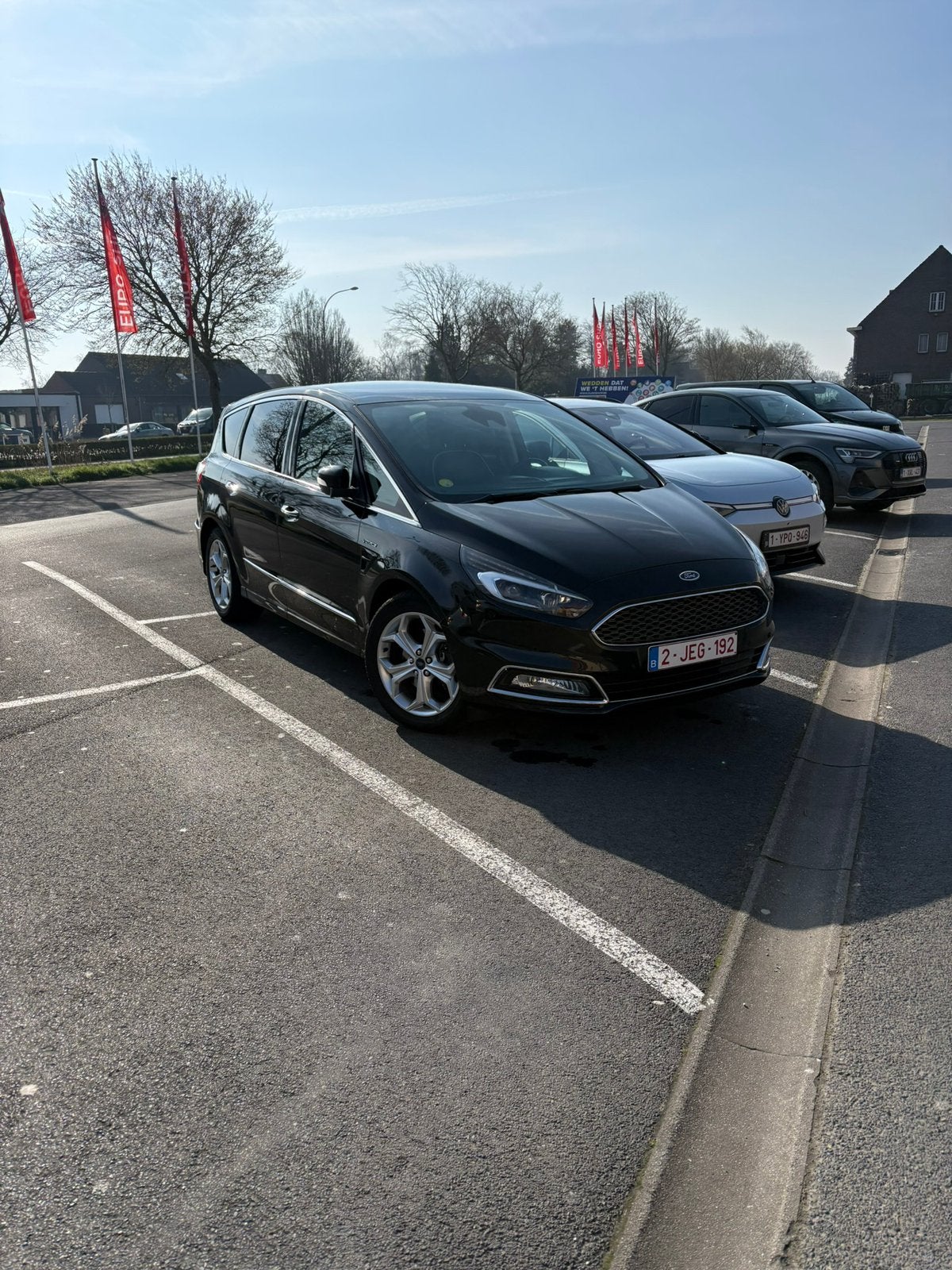 Prachtige sportieve gezinswagen S-Max Vignale, Auto's, Ford, Voorwielaandrijving, Monovolume, Zwart, Leder