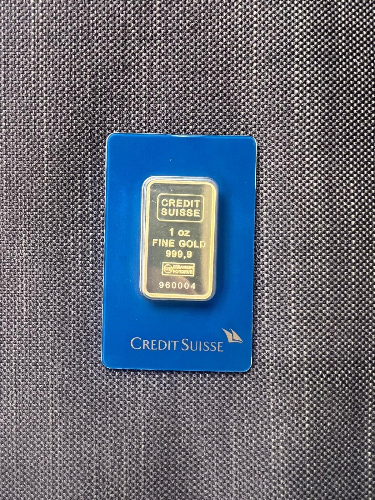 24 karaat goud bar credit suisse, Postzegels en Munten, Ophalen, Goud