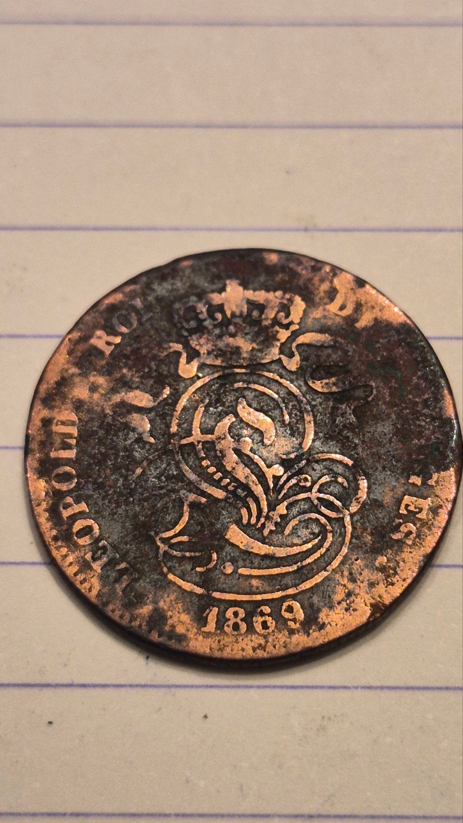 2 centiem koper leopold 2 1869 Frans breed jaartal, Timbres & Monnaies, Monnaies | Belgique, Enlèvement ou Envoi, Autre, Monnaie en vrac