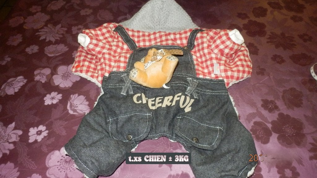 (2) -manteau chaud pour petit chien jeans T.XS - neuf -, Animaux & Accessoires, Neuf, Avec capuche, Enlèvement ou Envoi, XS