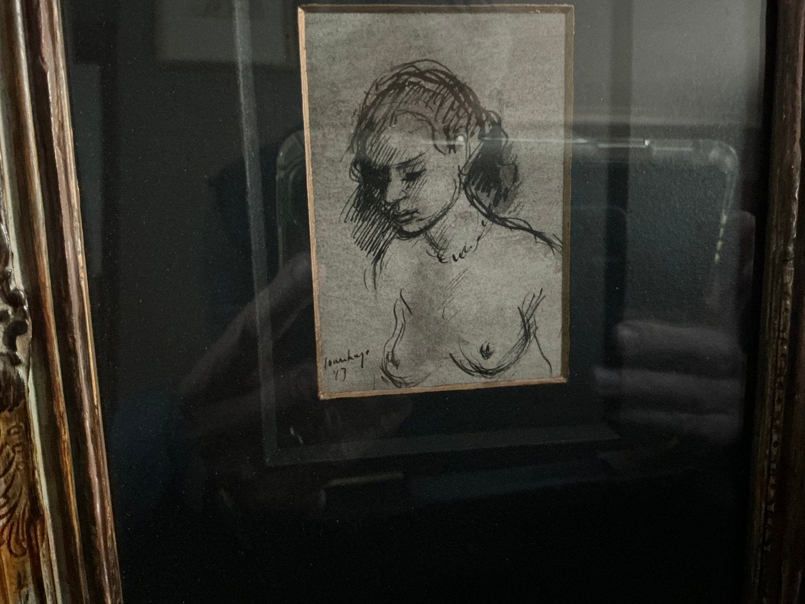 Counhaye Charles(1884–1977) inkttekening ‘43, Ophalen of Verzenden