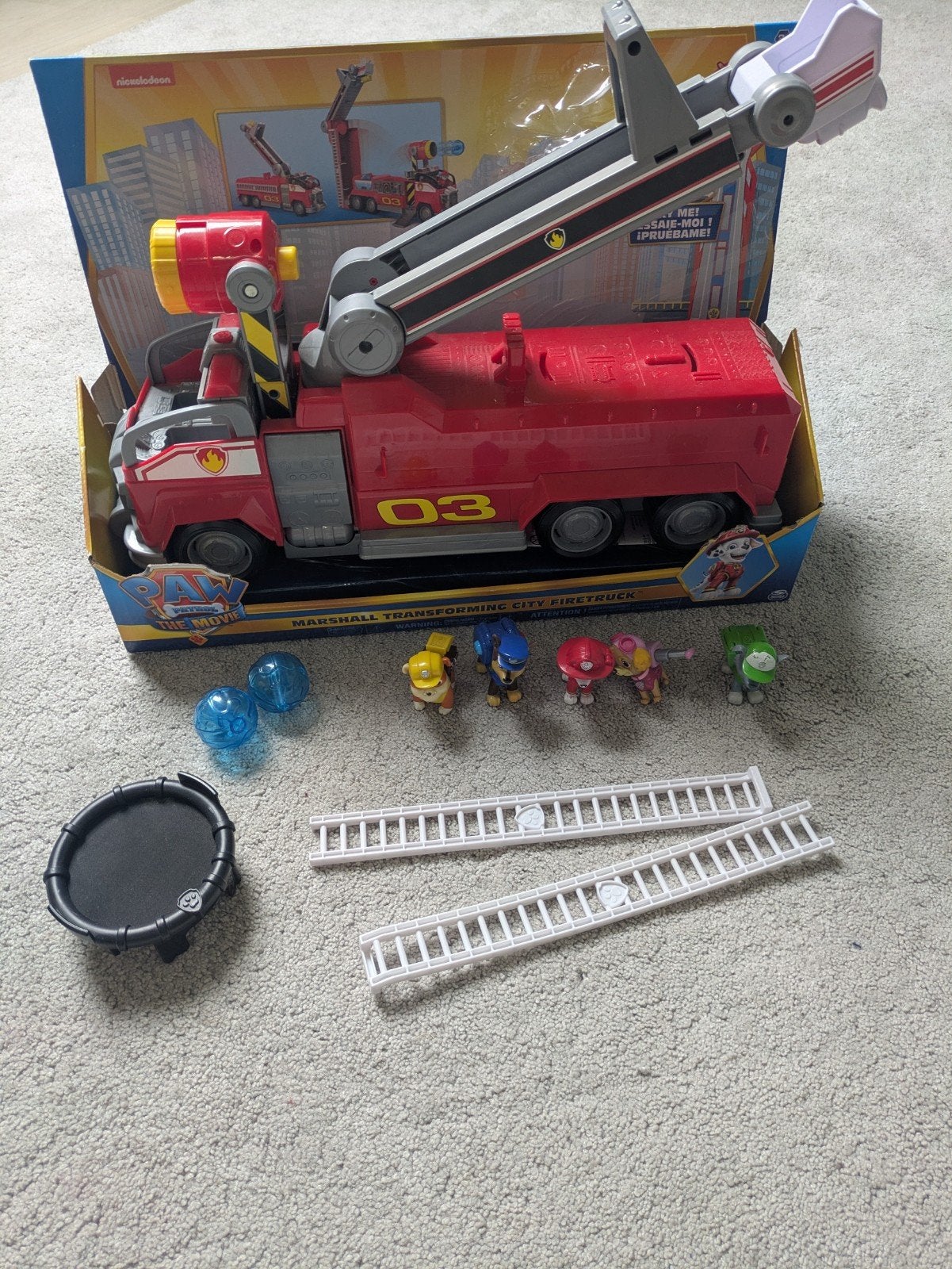 firetruck paw patrol, Enlèvement