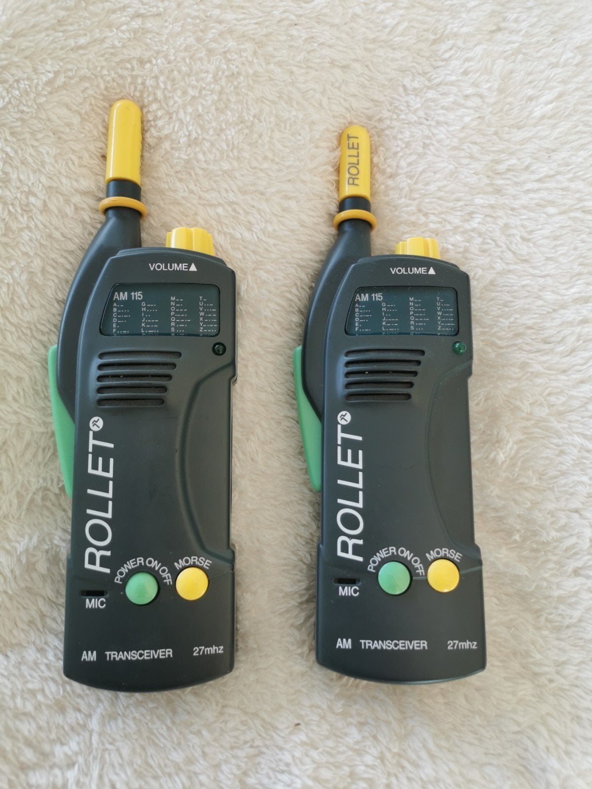 Walkie talkies ROLLET AM TRANSCEIVER 27mhz, Telecommunicatie, Ophalen of Verzenden, Gebruikt, Portofoon of Walkie-talkie, Met broekklem