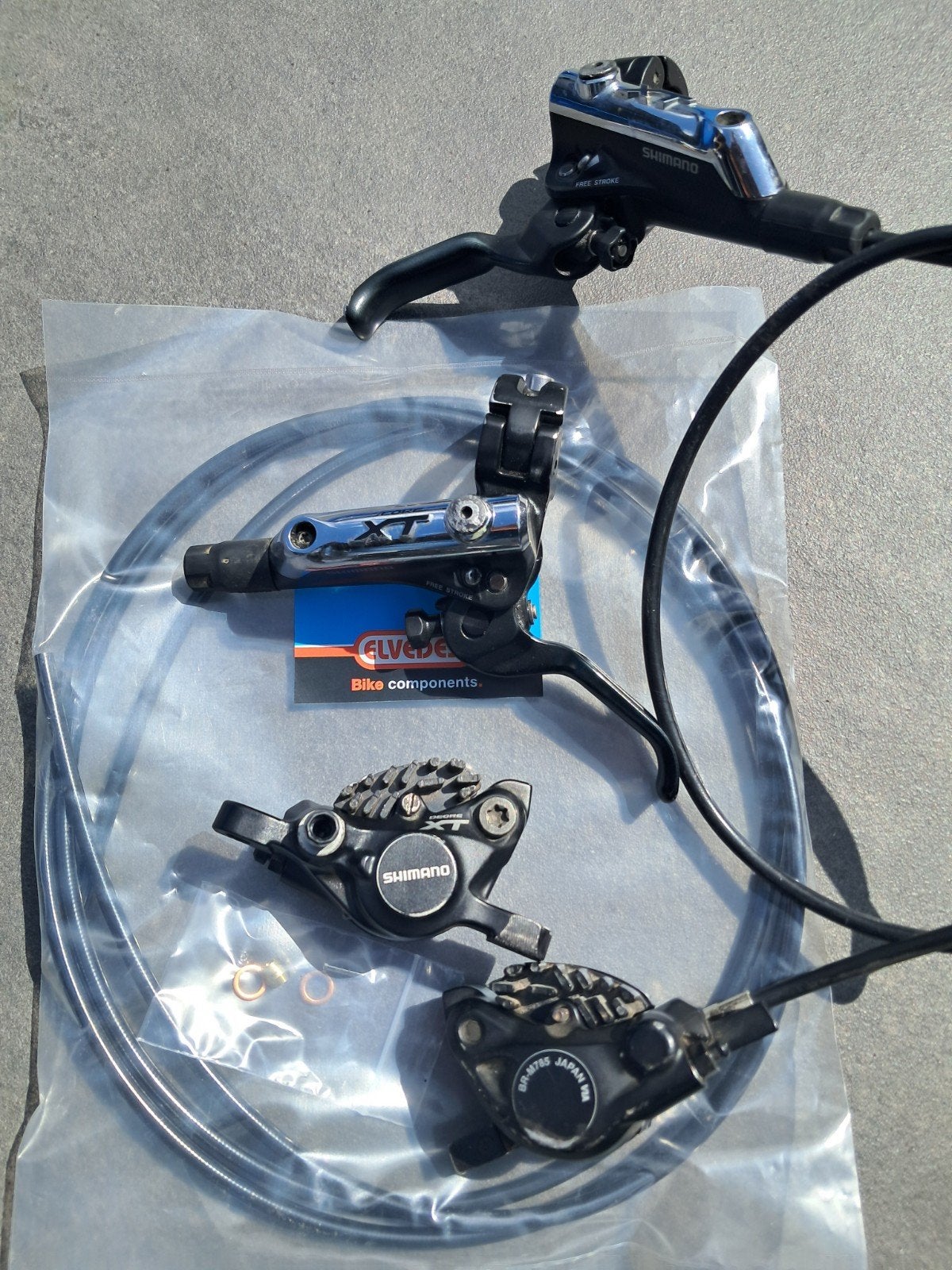 ZGAN Shimano XT remset, compleet!, Fietsen en Brommers, Fietsonderdelen, Ophalen of Verzenden, Remmen